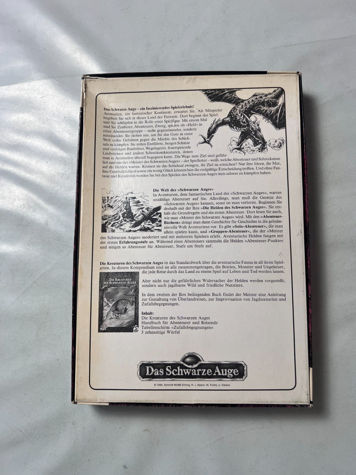 DSA Die Kreaturen des Schwarzen Auges Schmidt das schwarze Auge Box Vollständig - Ansicht 9