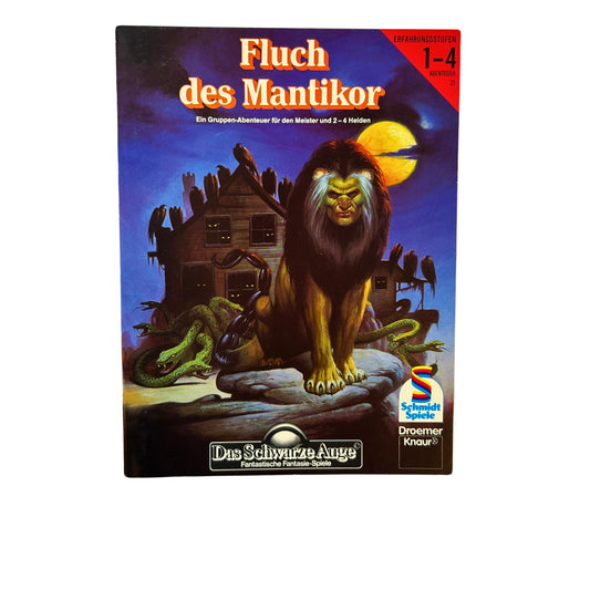DSA, Fluch des Mantikor, B21, Gruppenabenteuer Stufe 1-4, guter Zustand – SKU A8037 – Rollenspiel-Buch gebraucht kaufen bei Brettspielimperium