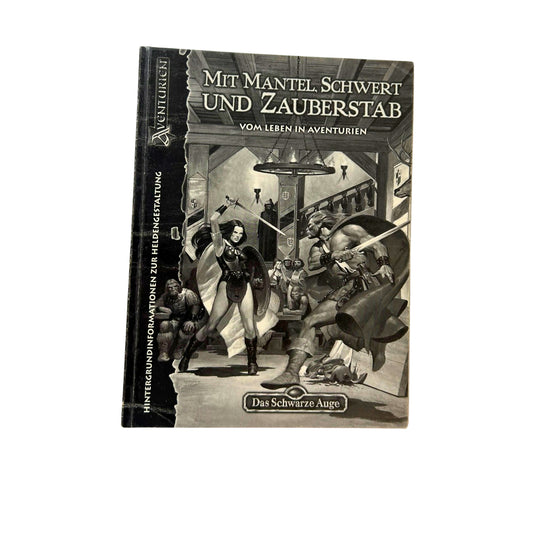 DSA Regelwerk - Mit Mantel, Schwert und Zauberstab - Vom Leben in Aventurien – SKU A6773 – Rollenspiel-Buch gebraucht kaufen bei Brettspielimperium