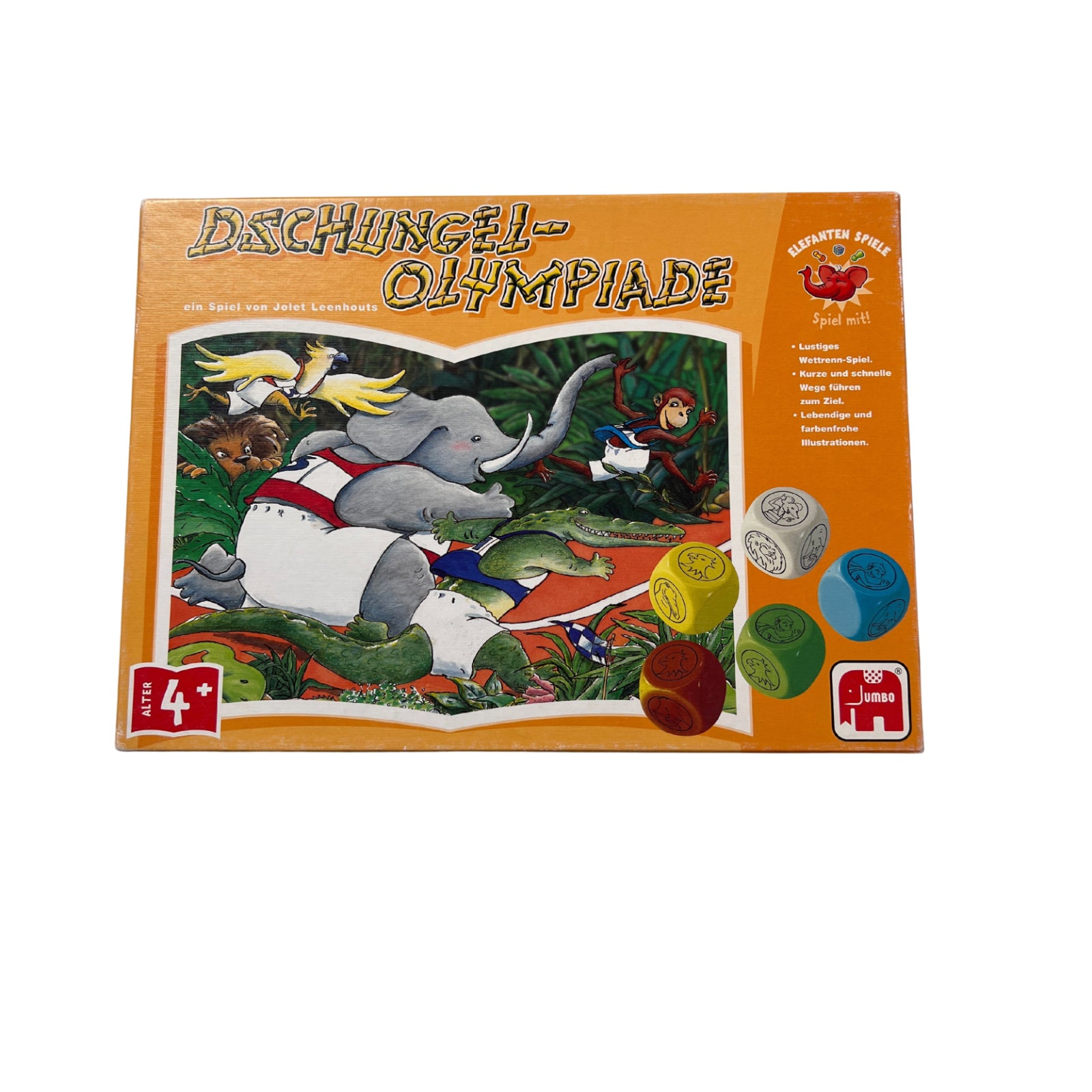 Dschungelolympiade Brettspiel Spiel Jumbo – SKU A13022 – Gesellschaftsspiel gebraucht kaufen bei Brettspielimperium