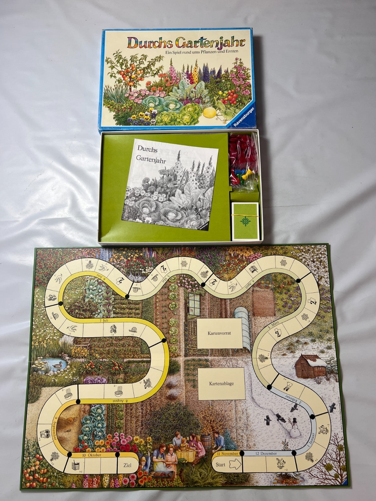 Durchs Gartenjahr - Ravensburger Brettspiel 1986 - Vollständig - Ansicht 2