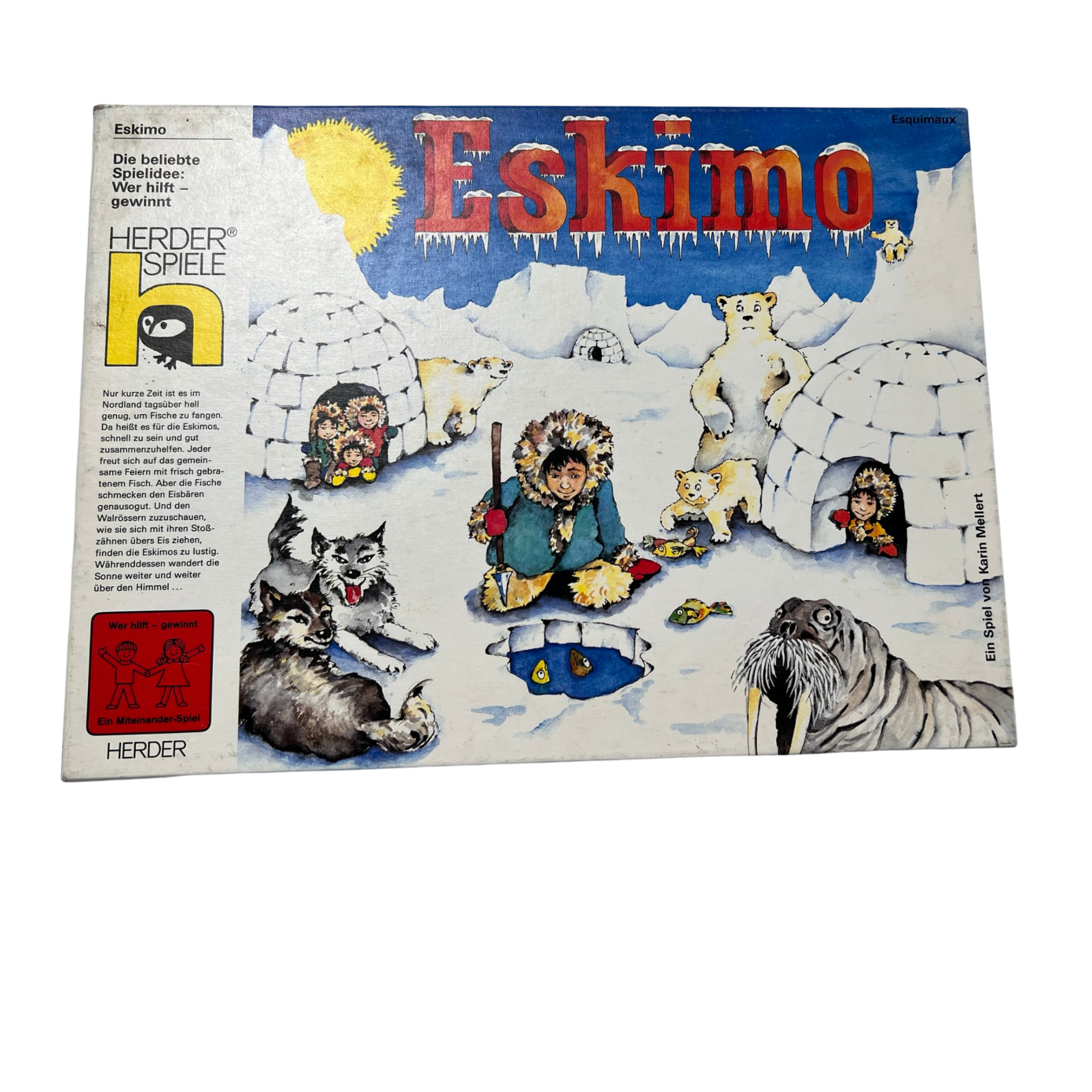 ESKIMO Brettspiel KARIN MELLERT  HERDER SPIELE  RARITÄT - VOLLSTÄNDIG - Ansicht 1