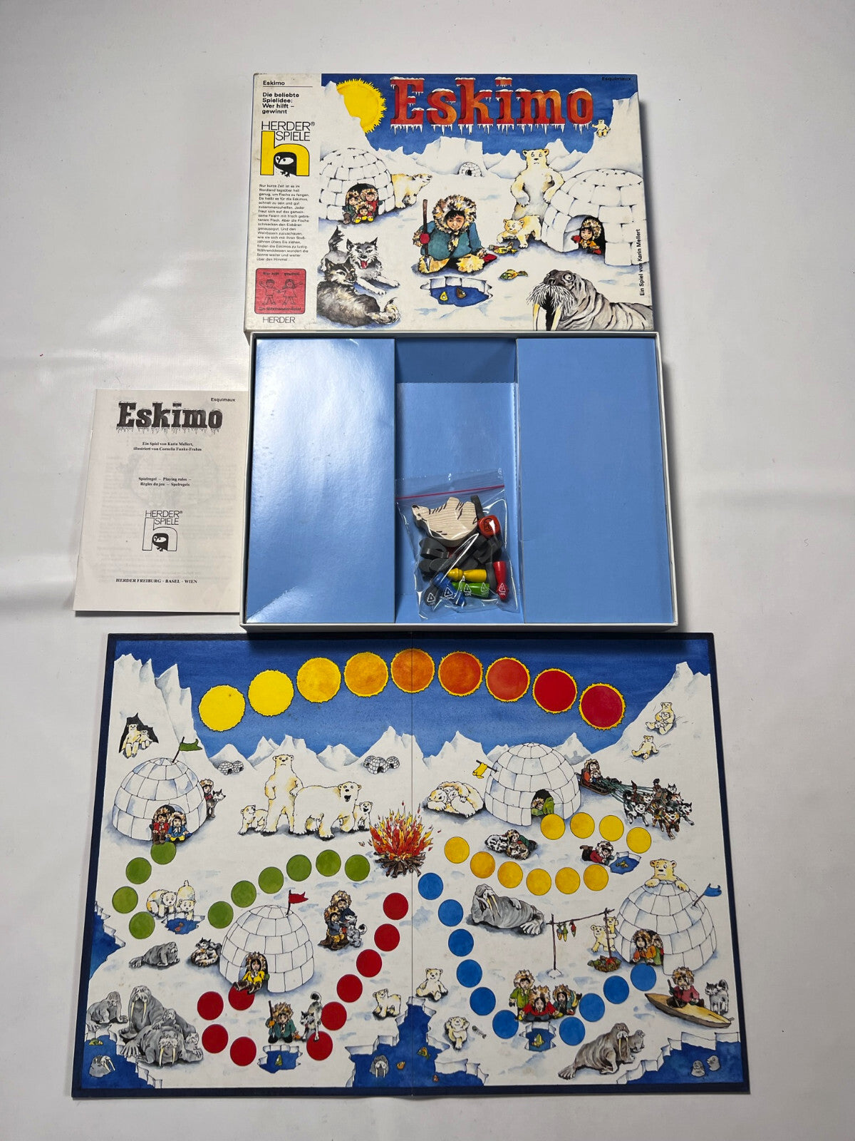 ESKIMO Brettspiel KARIN MELLERT  HERDER SPIELE  RARITÄT - VOLLSTÄNDIG - Ansicht 3