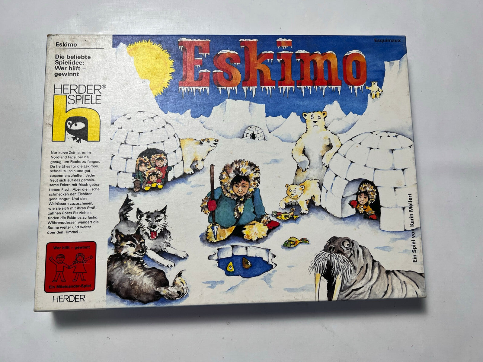 ESKIMO Brettspiel KARIN MELLERT  HERDER SPIELE  RARITÄT - VOLLSTÄNDIG - Ansicht 5