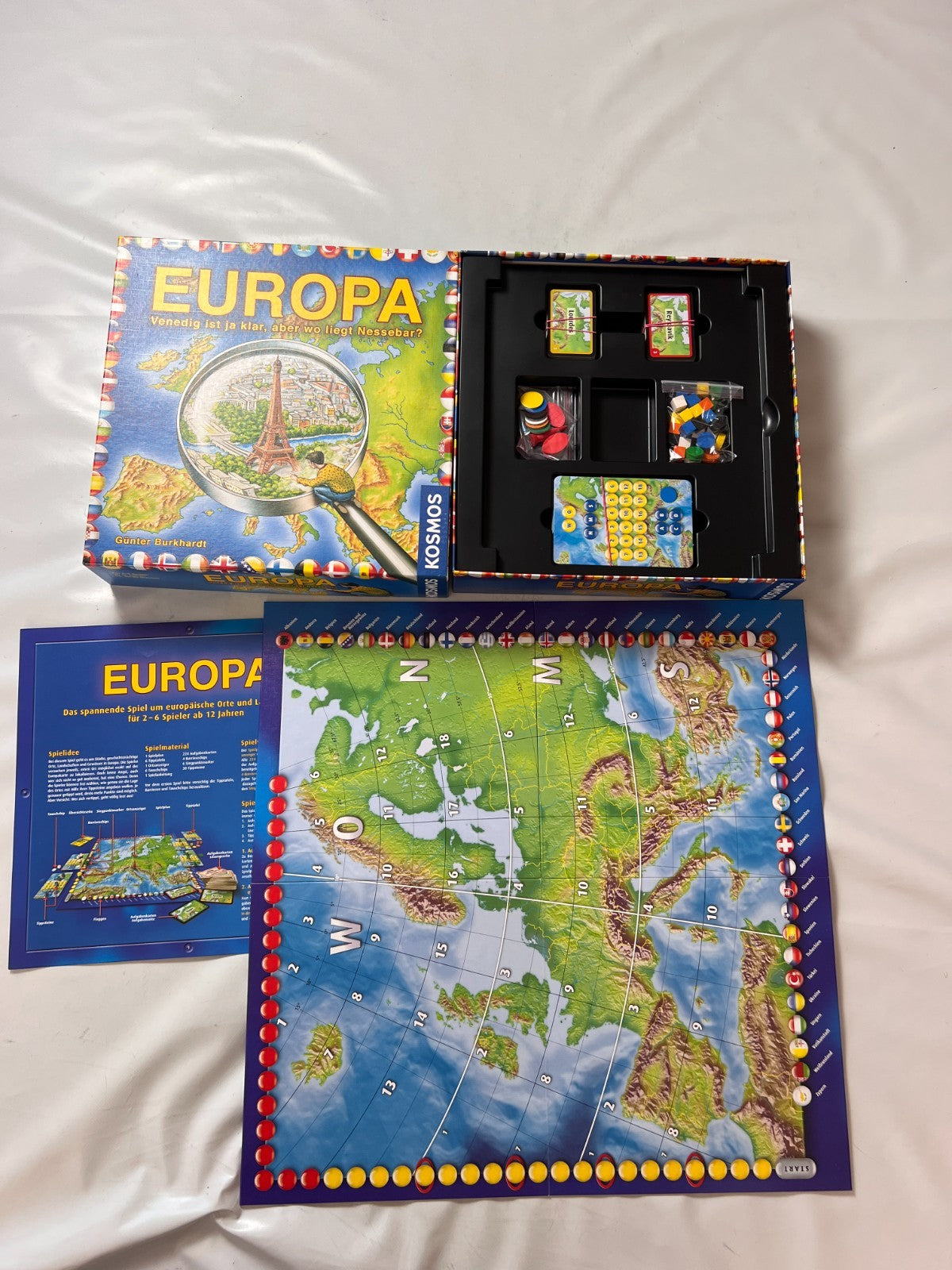 Europa Brettspiel , Venedig ist ja klar, aber wo liegt Nessebar? Kosmos-Komplett - Ansicht 2