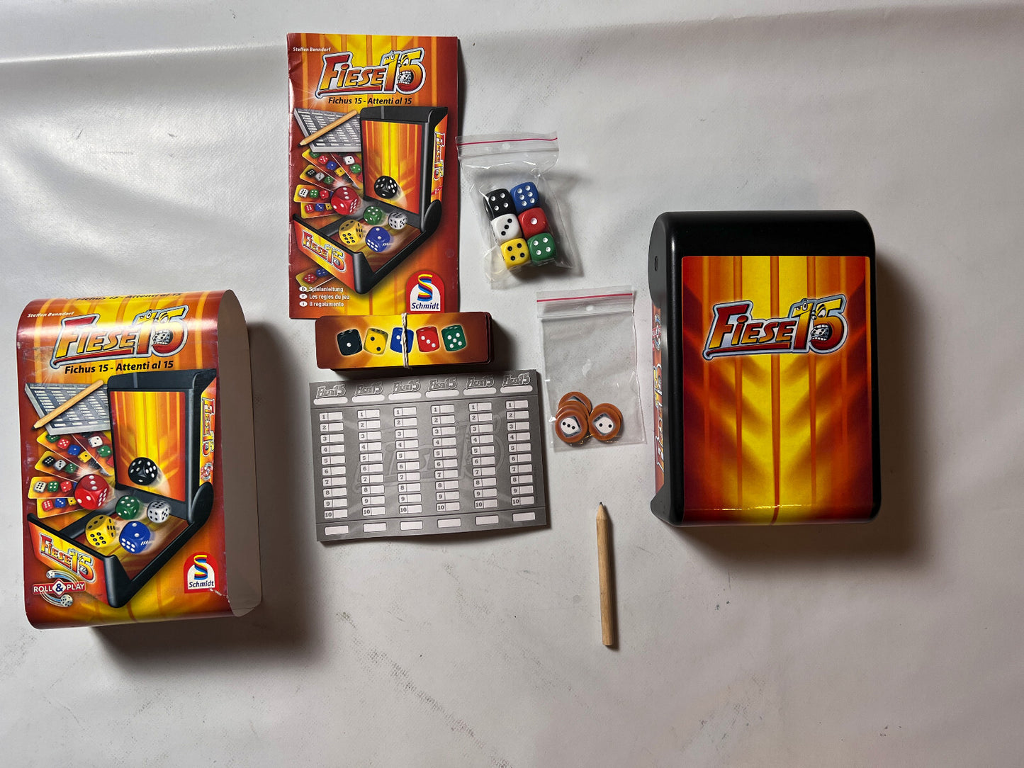 Fiese 15 Gesellschaftsspiel Würfelspiel Schmidt - Vollständig - Ansicht 3