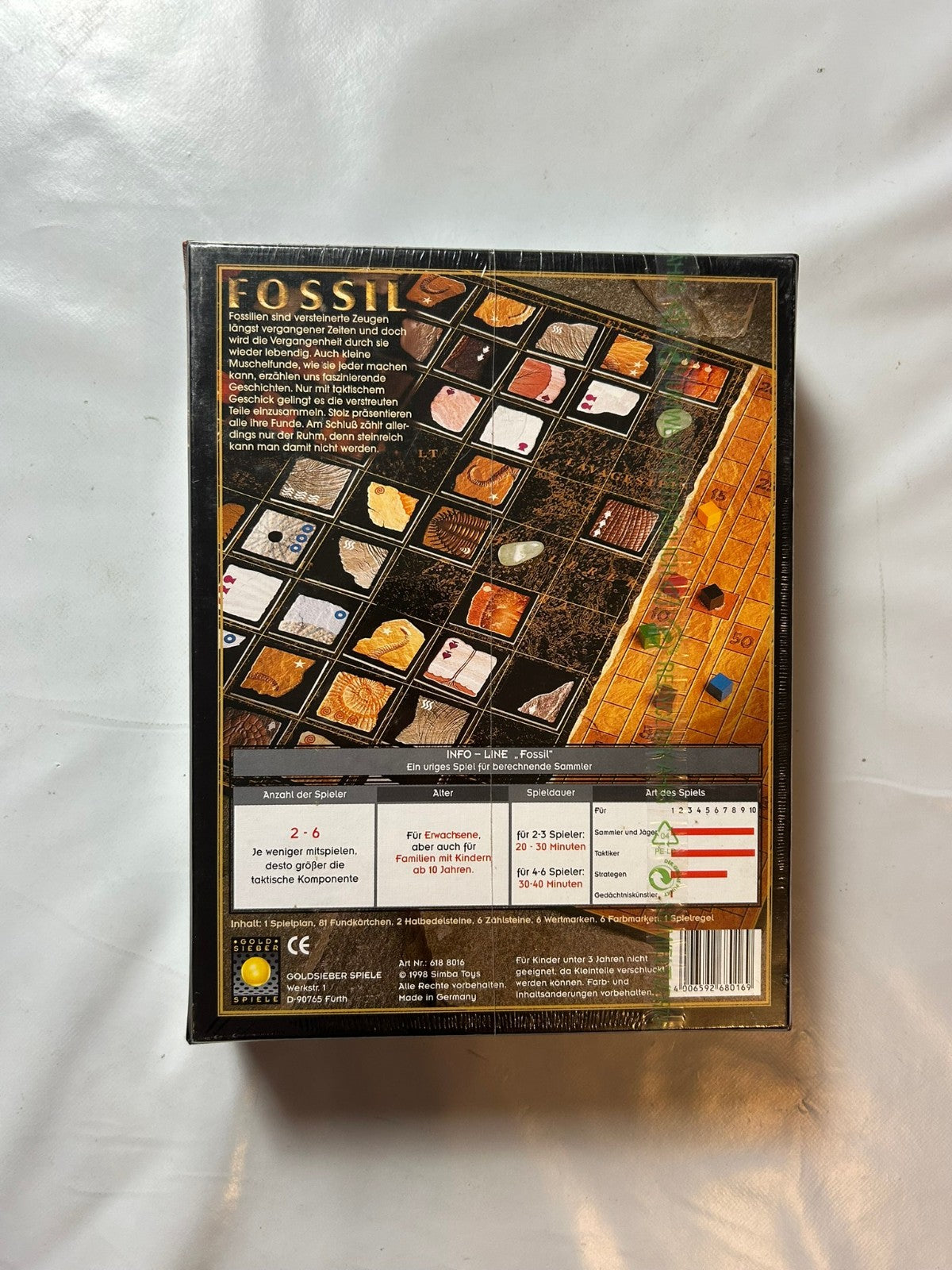 Fossil – Goldsieber Brettspiel Spiel - Neu in Folie - Ansicht 6