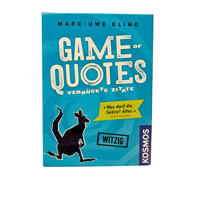 Game of Quotes Verrückte Zitate - Kosmos - Ab 12 Jahren – SKU A8433 – Gesellschaftsspiel gebraucht kaufen bei Brettspielimperium