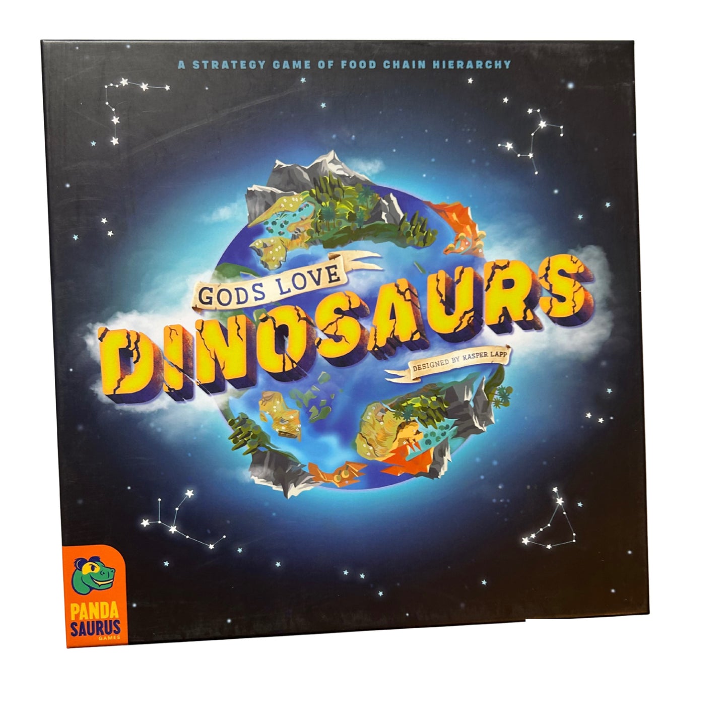 Gods Love Dinosaurs – Brettspiel von Pandasaurus Games englisch – SKU A11494 – Gesellschaftsspiel gebraucht kaufen bei Brettspielimperium
