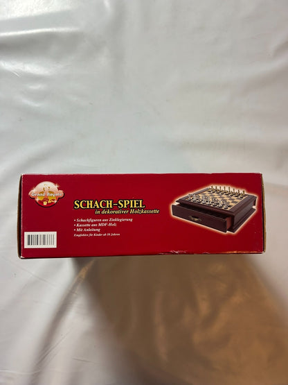 Grand Royale Schatulle aus Holz 20x20 Figuren Metall König 4cm  Unbespielt - Ansicht 10