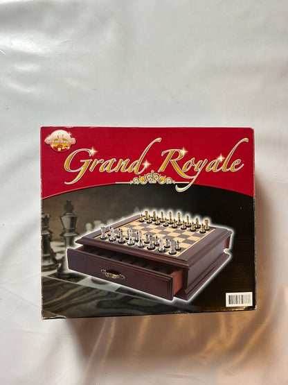 Grand Royale Schatulle aus Holz 20x20 Figuren Metall König 4cm  Unbespielt - Ansicht 2