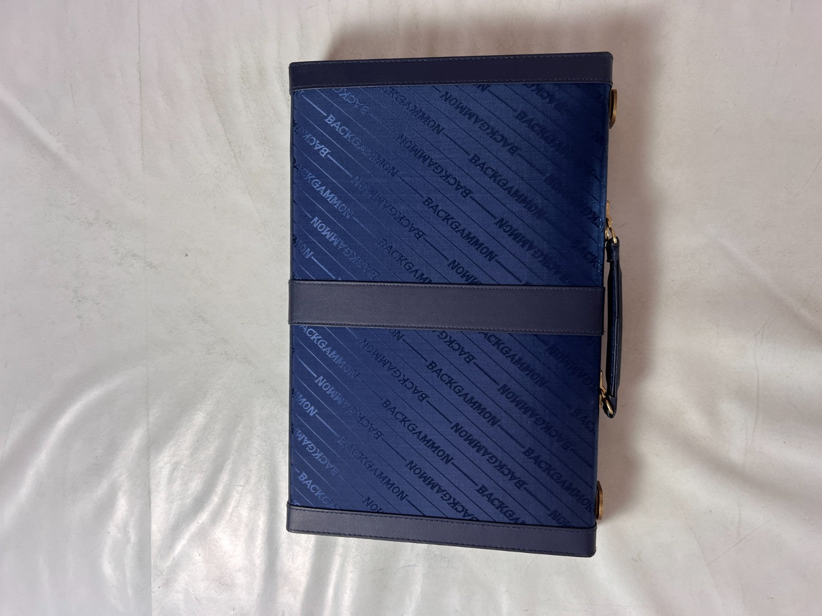 Großer Backgammon Kunstleder-Koffer - blau  38 x 25 cm geschlossen - Ansicht 11