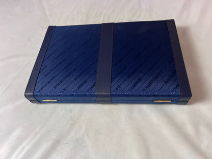 Großer Backgammon Kunstleder-Koffer - blau  38 x 25 cm geschlossen - Ansicht 8