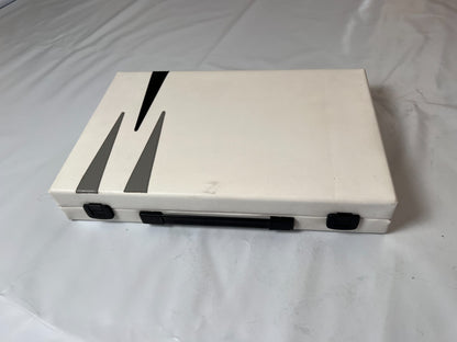 Großer Backgammon Kunstleder-Koffer -Weiss 38 x 25 cm geschlossen - Ansicht 11