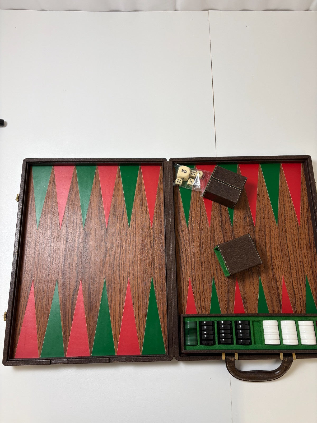 Gucci Backgammon-Set aus Holz und Leder - Vollständig - Ansicht 12