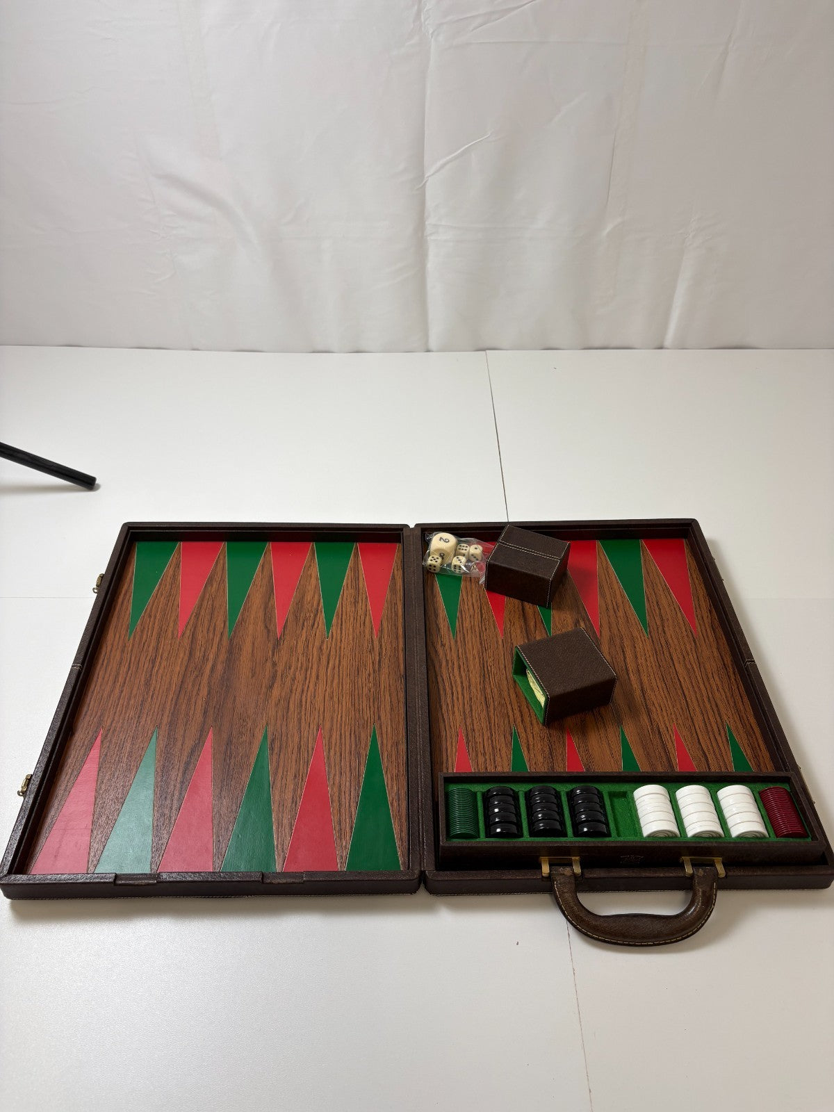 Gucci Backgammon-Set aus Holz und Leder - Vollständig - Ansicht 13