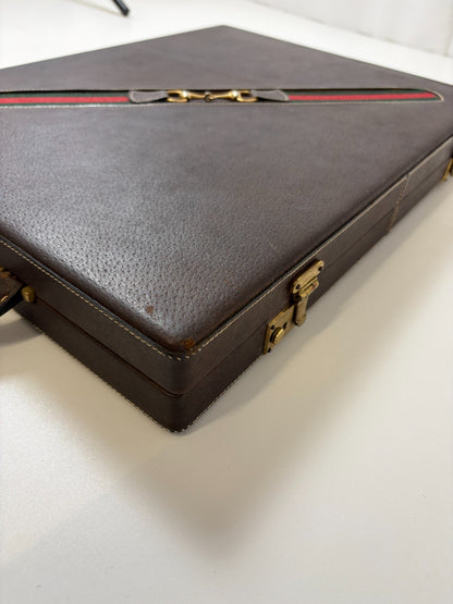Gucci Backgammon-Set aus Holz und Leder - Vollständig - Ansicht 4