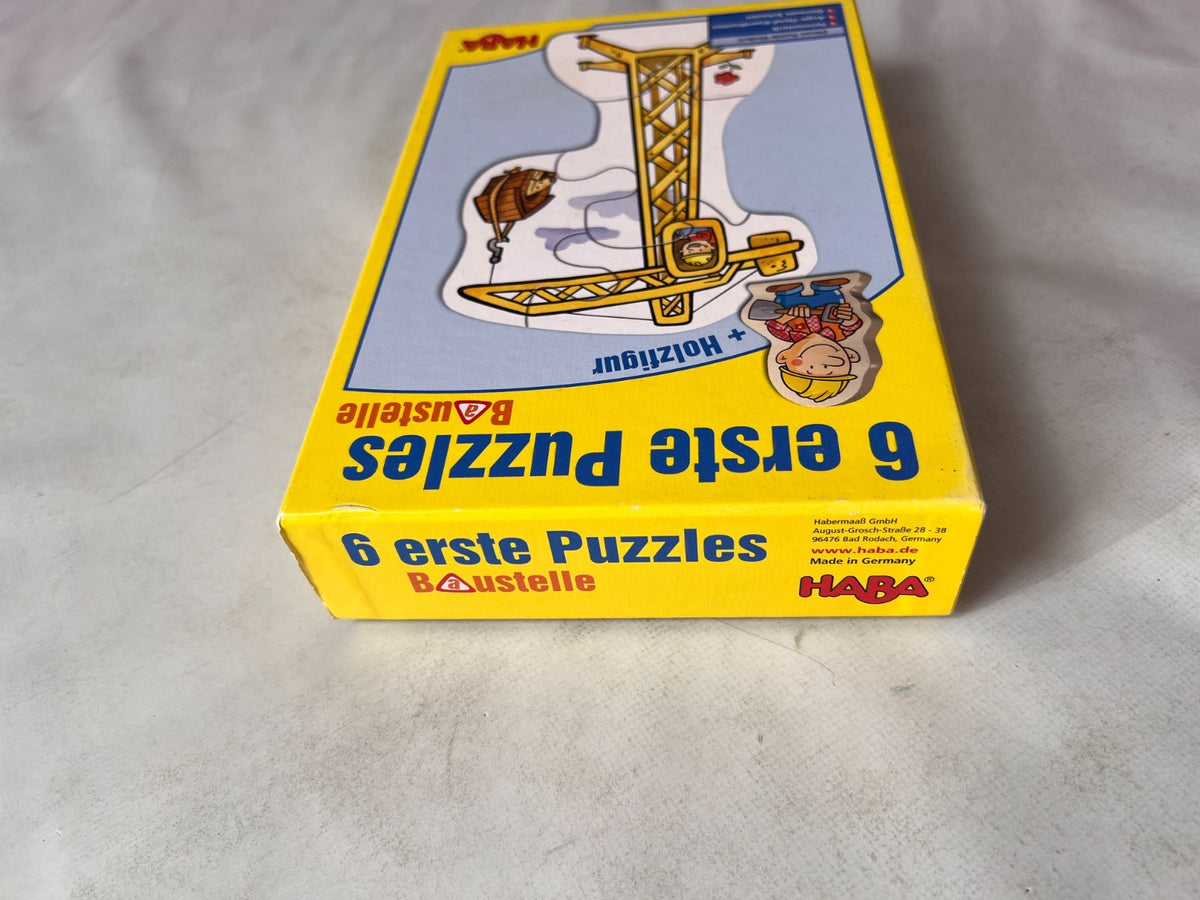HABA Kinderpuzzle - Baustelle - 6 erste Puzzles + Holzfigur - Vollständig - Ansicht 6