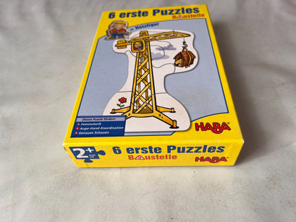 HABA Kinderpuzzle - Baustelle - 6 erste Puzzles + Holzfigur - Vollständig - Ansicht 8