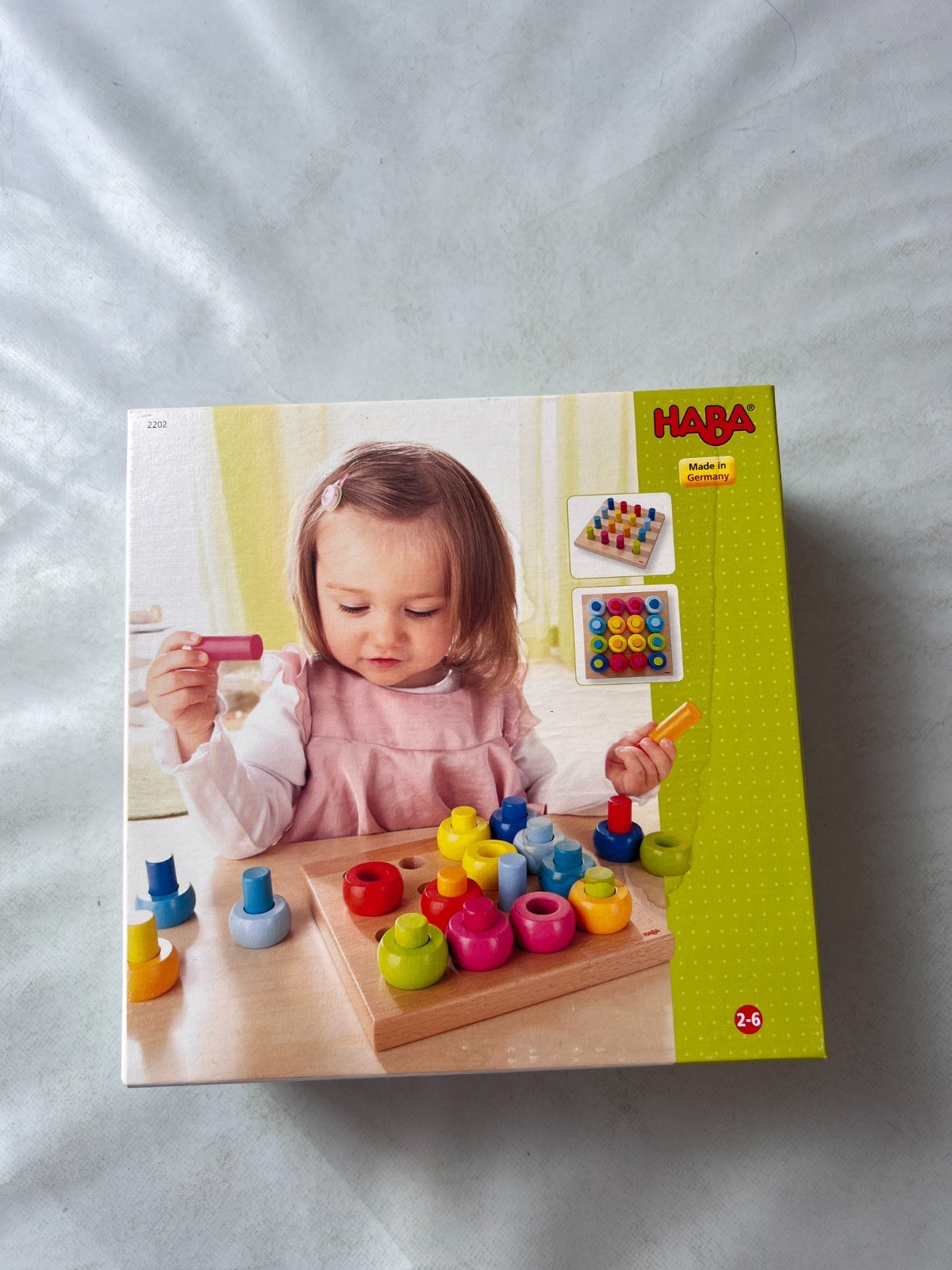 HABA Steckspiel Bunte Klötzchen Holz Motorikspielzeug Mehrfarbig - Vollständig - Ansicht 4