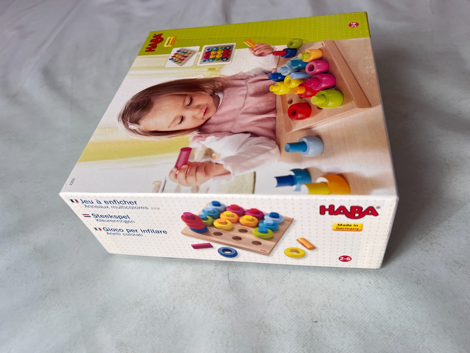 HABA Steckspiel Bunte Klötzchen Holz Motorikspielzeug Mehrfarbig - Vollständig - Ansicht 5