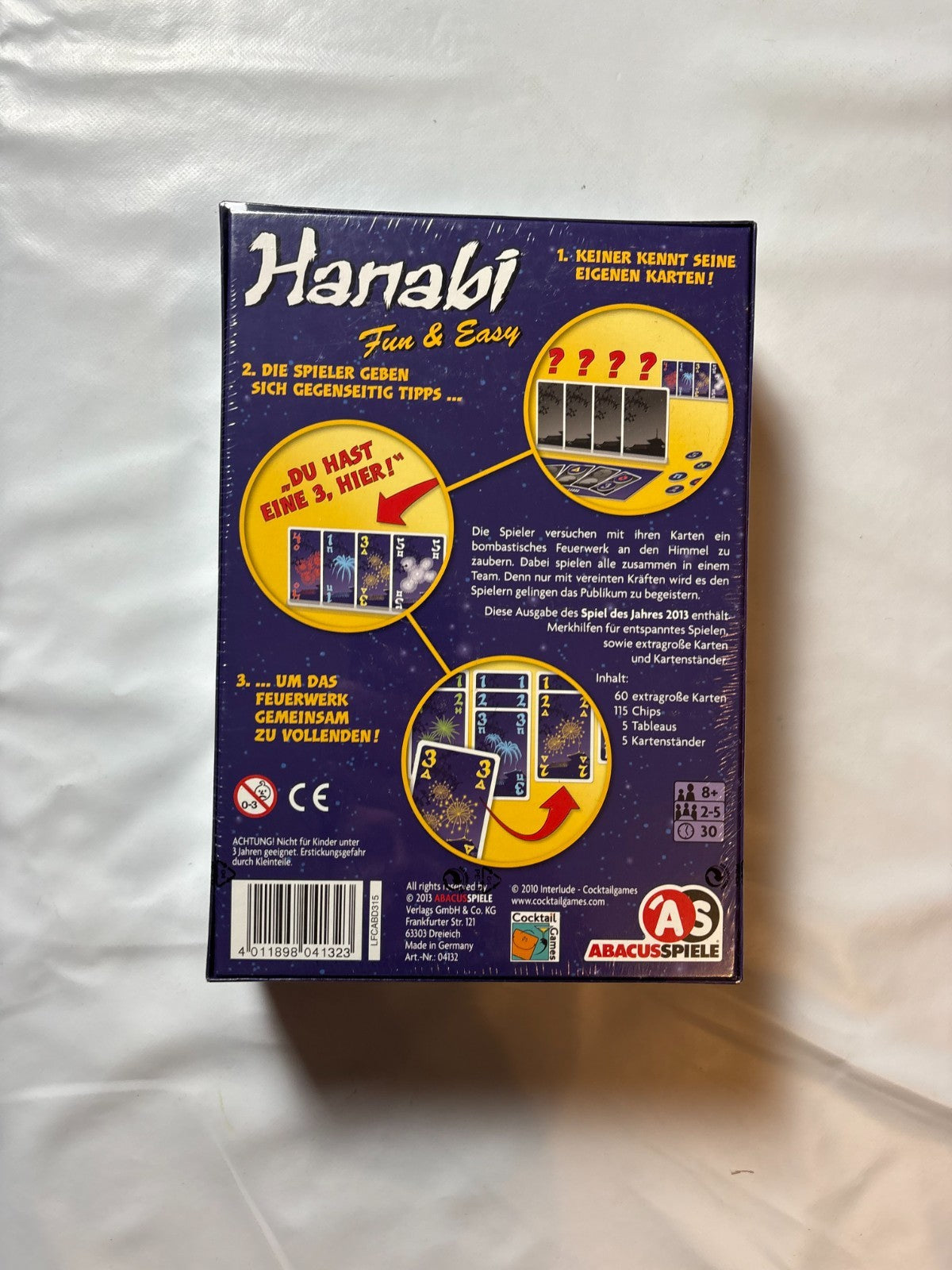 Hanabi Fun & Easy Spiel des Jahres 2013  Abacus - NEU in Folie - Ansicht 6