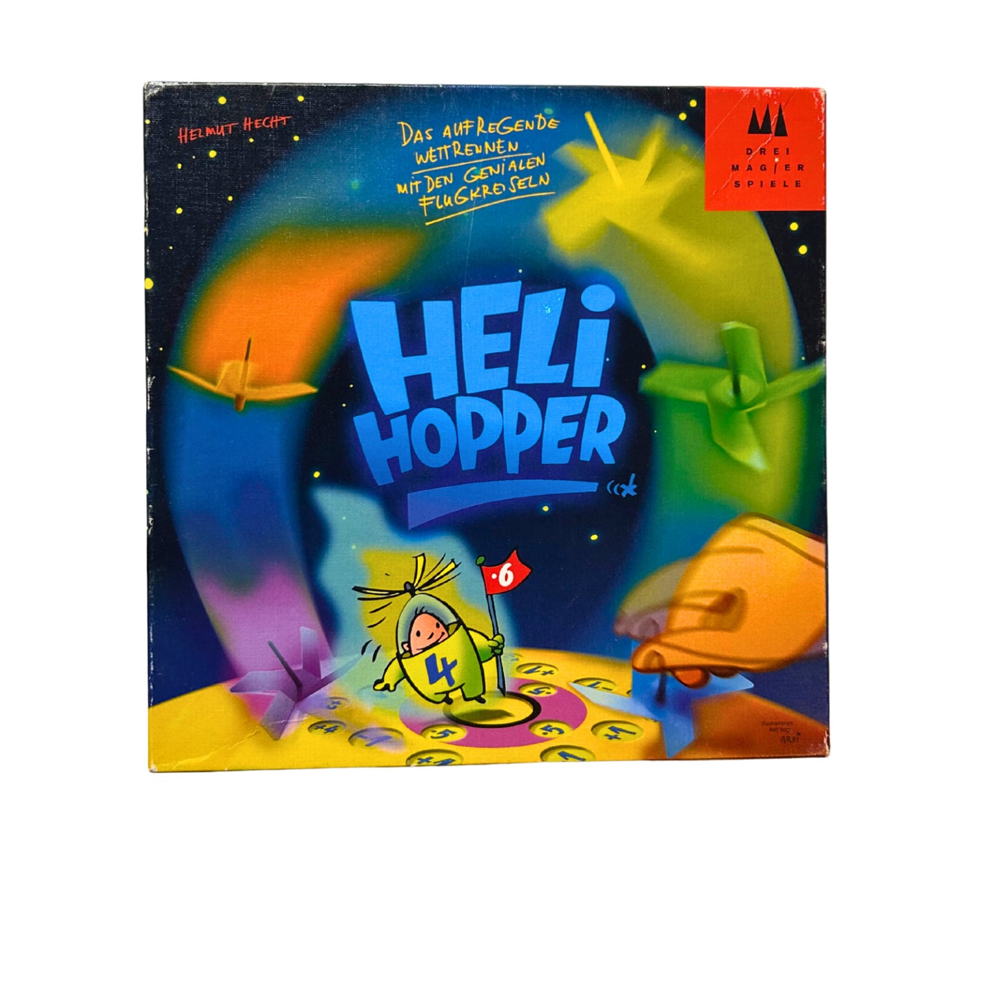Heli Hopper Kreisel Brettspiel drei Magier Spiele – SKU A12324 – Gesellschaftsspiel gebraucht kaufen bei Brettspielimperium
