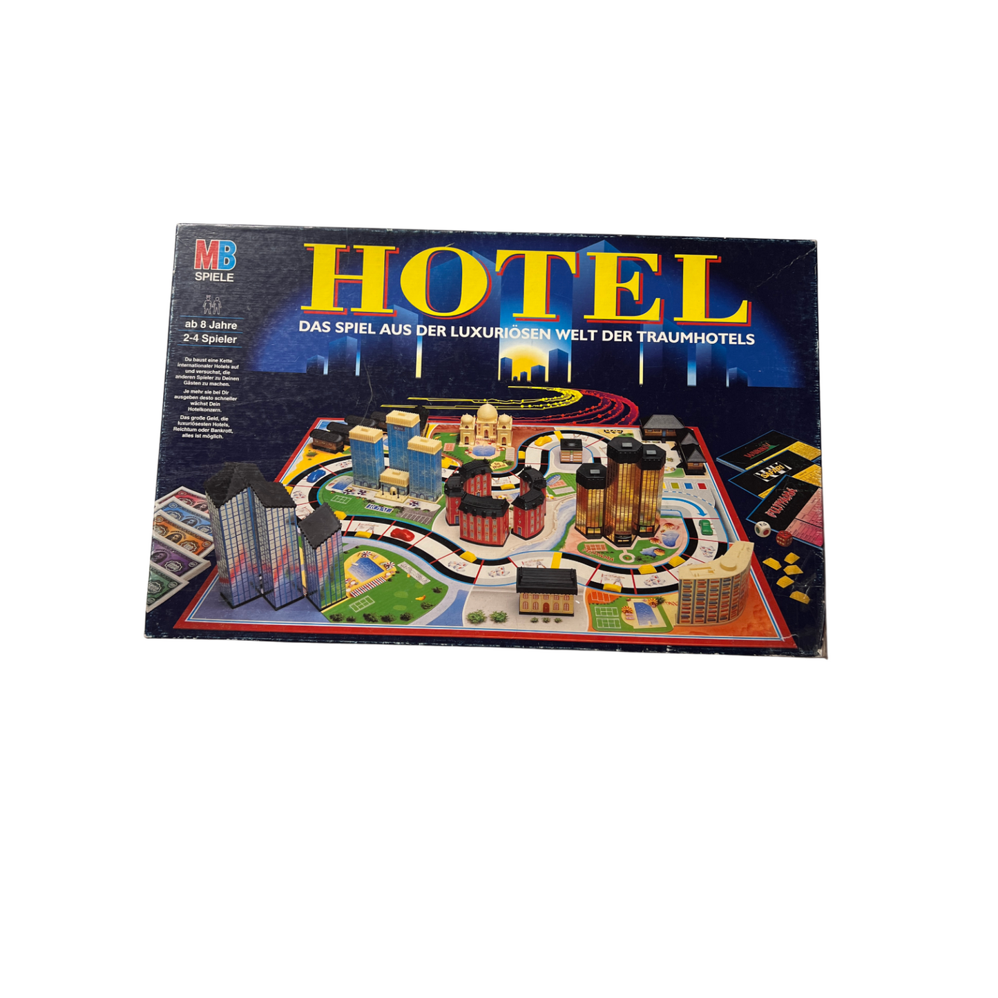 Hotel Brettspiel MBSpiele  Ausgabe 1993  Mit Laternen  Vollständig - Ansicht 1