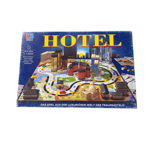 Hotel MB 1996 blaue Ausgabe 2Laternen – SKU A13788 – Gesellschaftsspiel gebraucht kaufen bei Brettspielimperium