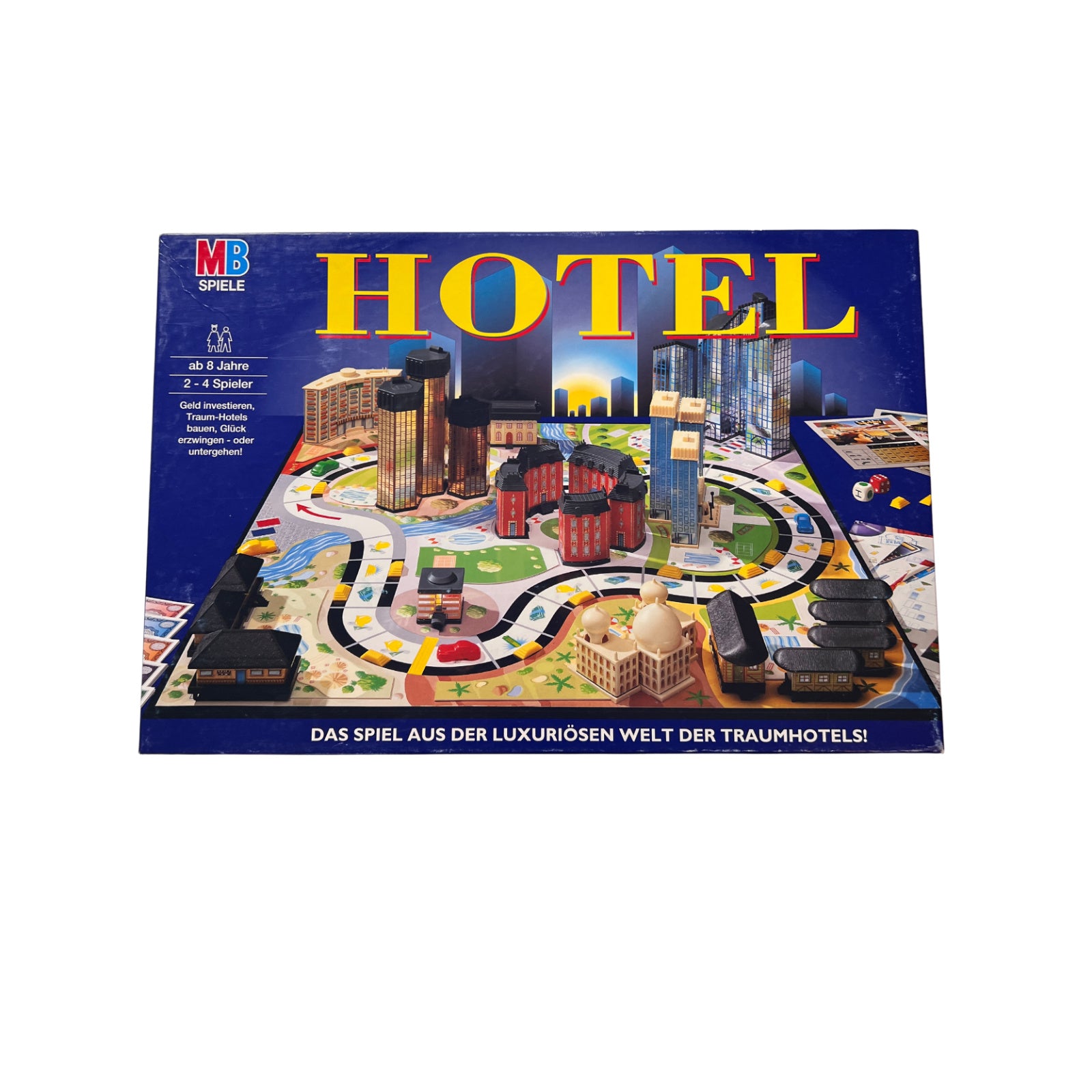 Hotel MB 1996 blaue Ausgabe 2Laternen – SKU A13977 – Gesellschaftsspiel gebraucht kaufen bei Brettspielimperium