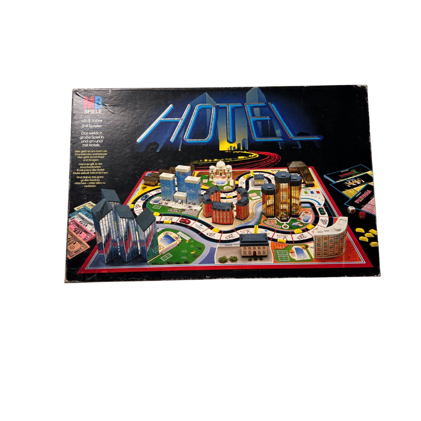 Hotel von MB Komplett mit Laternen - MB - Große schwarze Ausgabe-Vollständig – SKU A10408 – Gesellschaftsspiel gebraucht kaufen bei Brettspielimperium