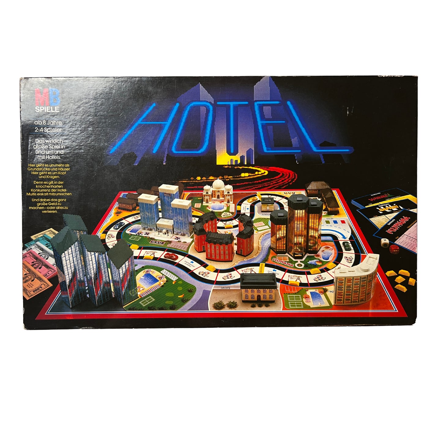 Hotel von MB Komplett mit Laternen - MB - Große schwarze Ausgabe-Vollständig – SKU A7414 – Gesellschaftsspiel gebraucht kaufen bei Brettspielimperium