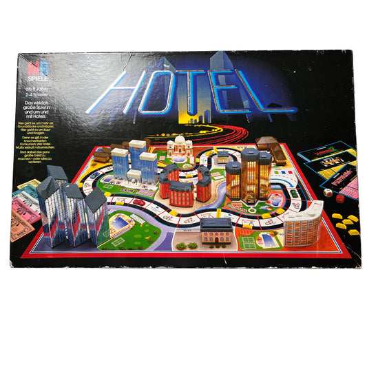 Hotel von MB Komplett ohne Laternen MB Große schwarze AusgabeVollständig – SKU A4925 – Gesellschaftsspiel gebraucht kaufen bei Brettspielimperium