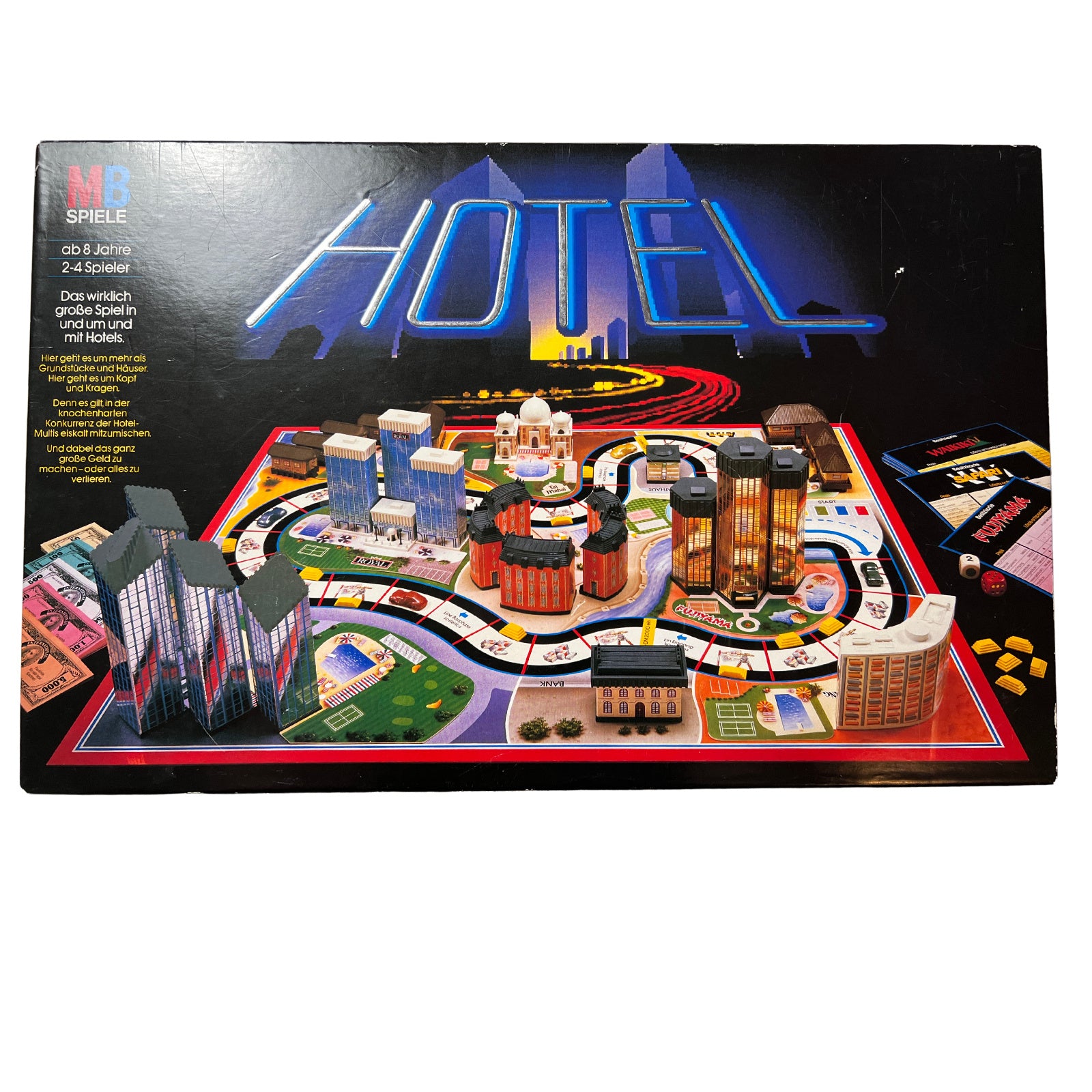 Hotel von MB Komplett ohne Laternen MB Große schwarze AusgabeVollständig – SKU A4927 – Gesellschaftsspiel gebraucht kaufen bei Brettspielimperium
