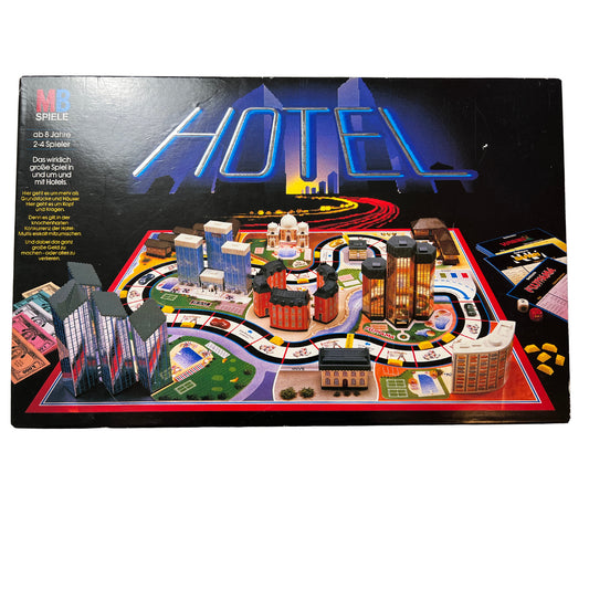 Hotel von MB Komplett ohne Laternen MB Große schwarze AusgabeVollständig – SKU A4927 – Gesellschaftsspiel gebraucht kaufen bei Brettspielimperium