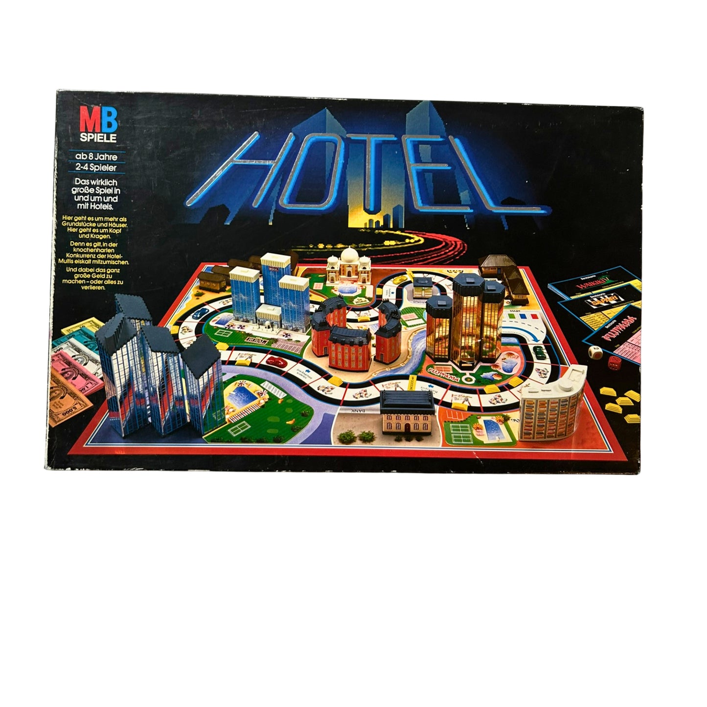 Hotel von MB Komplett ohne Laternen MB Große schwarze AusgabeVollständig – SKU A4959 – Gesellschaftsspiel gebraucht kaufen bei Brettspielimperium