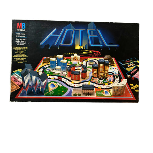 Hotel von MB Komplett ohne Laternen MB Große schwarze AusgabeVollständig – SKU A4959 – Gesellschaftsspiel gebraucht kaufen bei Brettspielimperium
