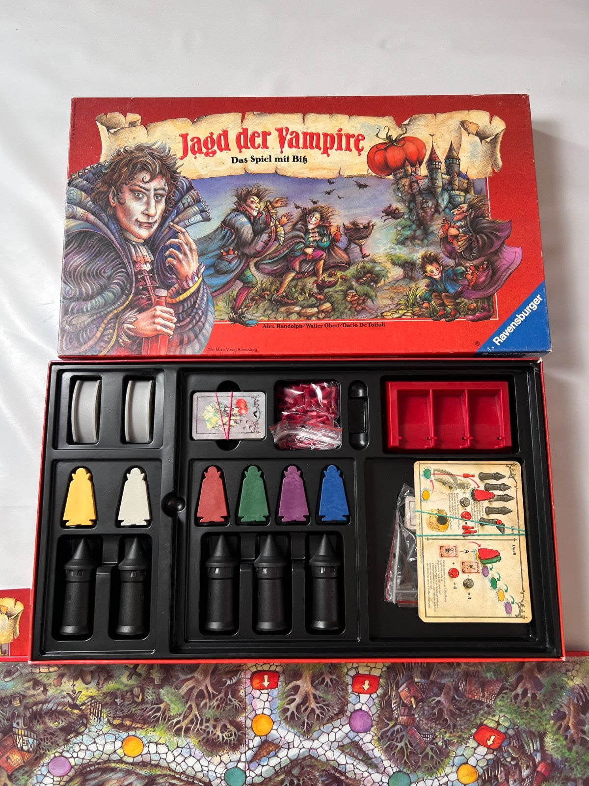 Jagd der Vampire Ravensburger 1991 Spiel Brettspiel  Vintage  Vollständig - Ansicht 3