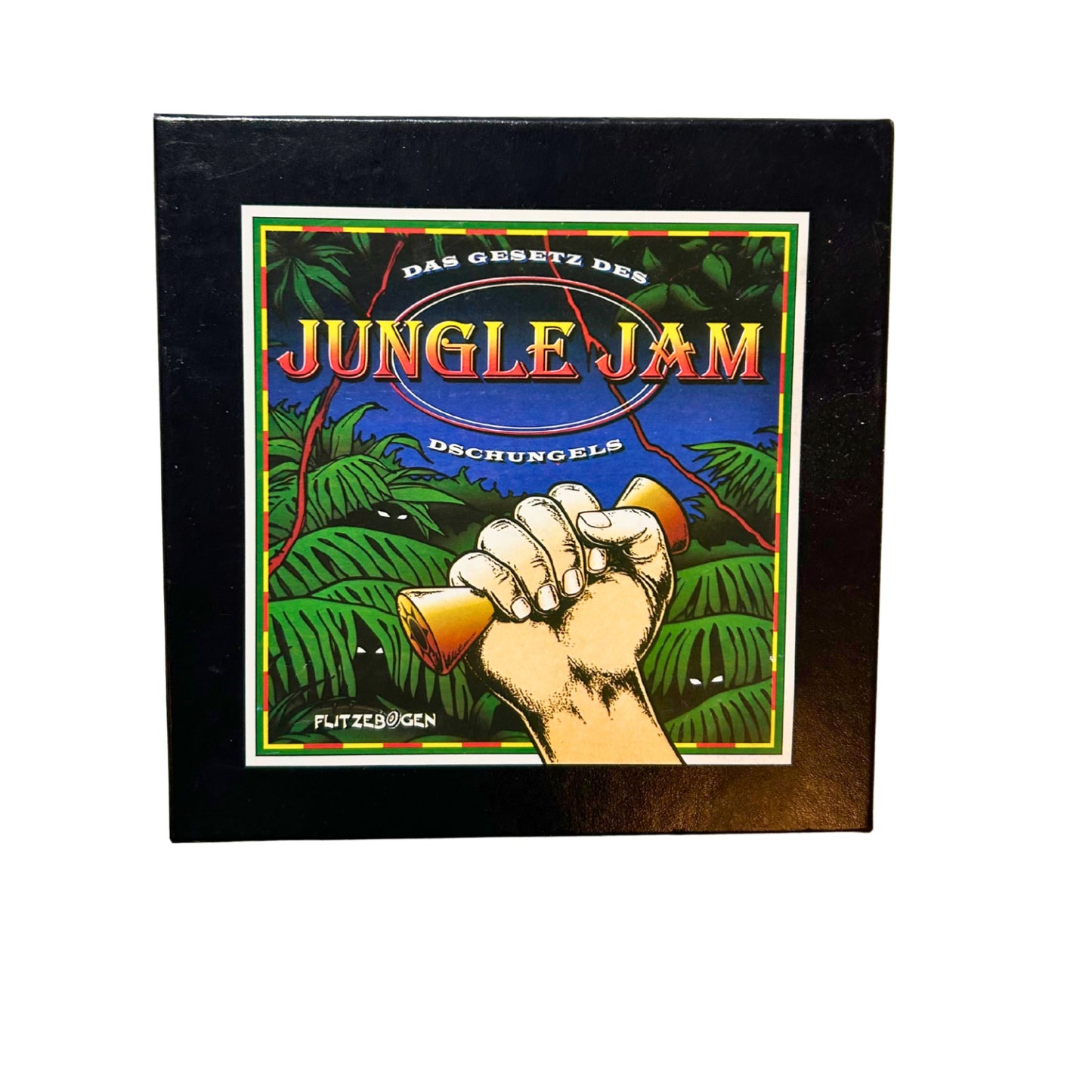 Jungle Jam Das Gesetz des Dschungels - Flitzebogen – SKU A12044 – Gesellschaftsspiel gebraucht kaufen bei Brettspielimperium