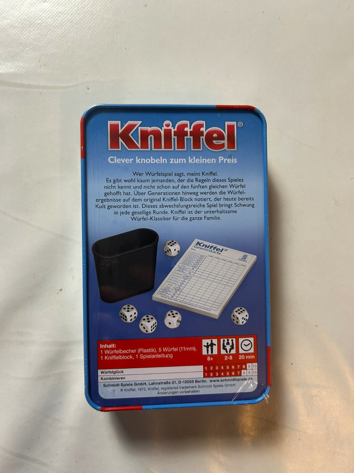 Kniffel In Der Blechdose Schmidt Spiel Spiel Würfelspiel  NEU in Folie - Ansicht 6