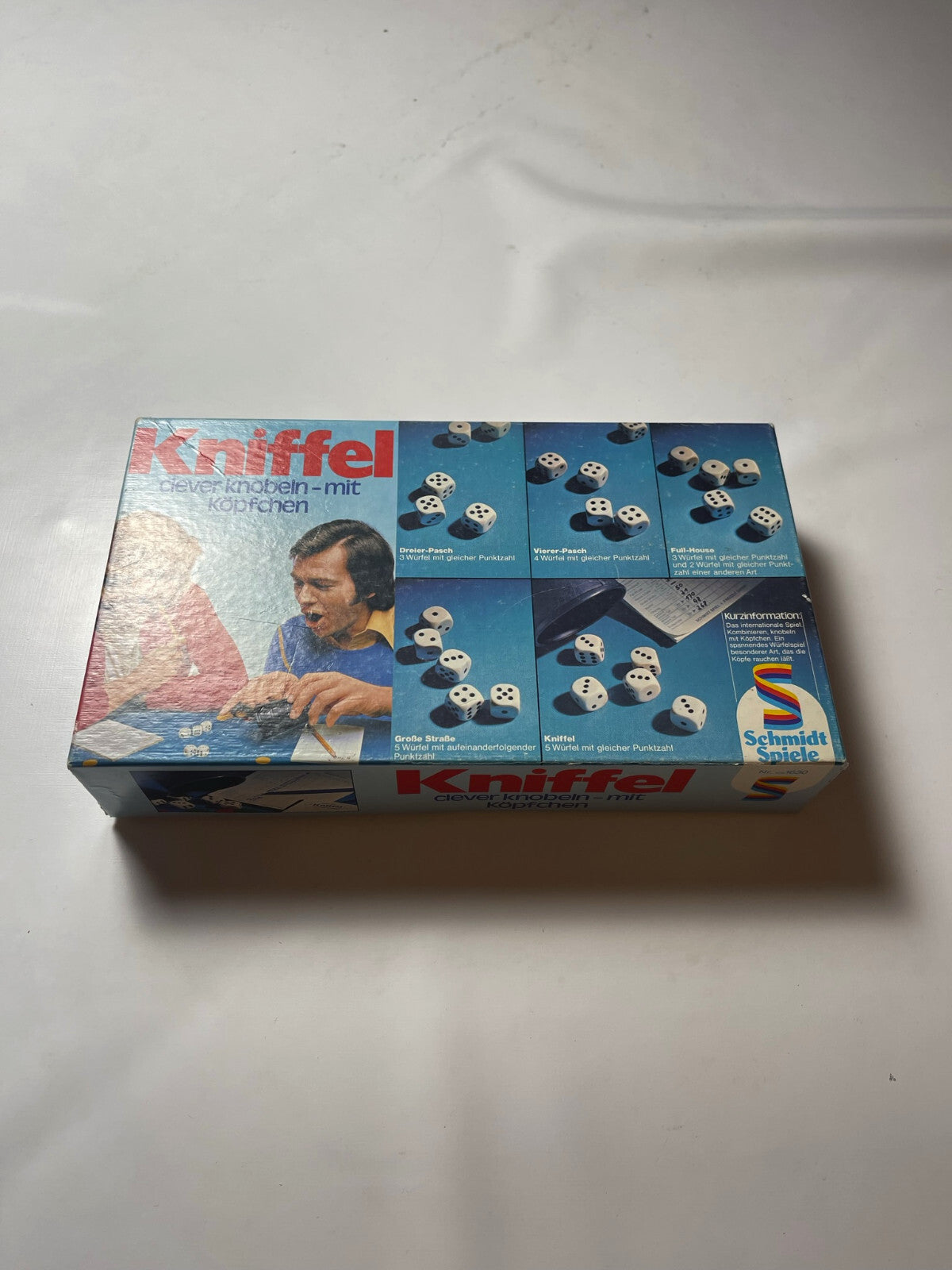 Kniffel Schmidt Spiele Alt Vintage ca. 70er Jahre - Spielmaterial vollständig - Ansicht 4