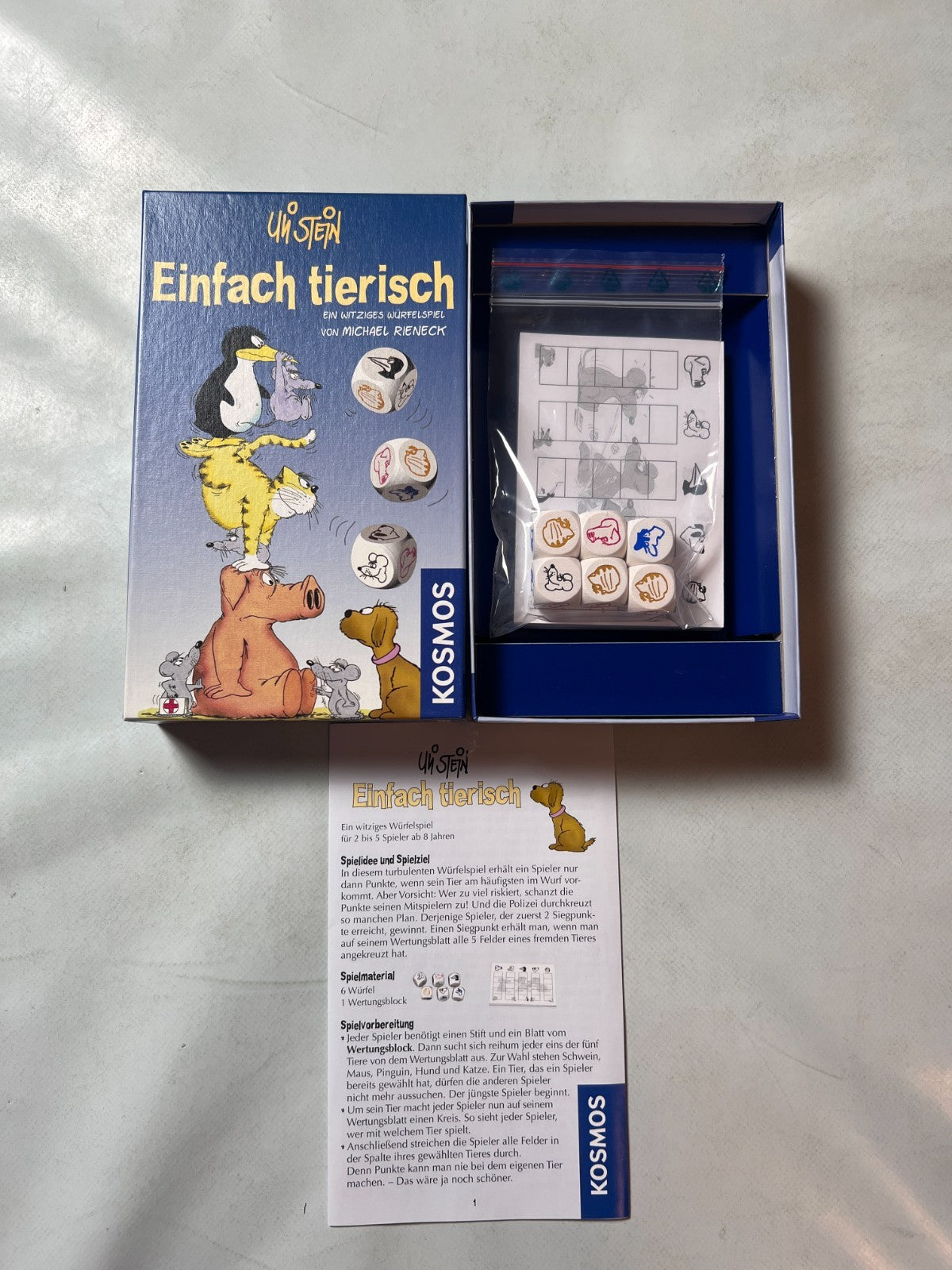 KOSMOS Uli Stein Einfach tierisch Würfel Spiel Mitbringspiel - Vollständig - Ansicht 2