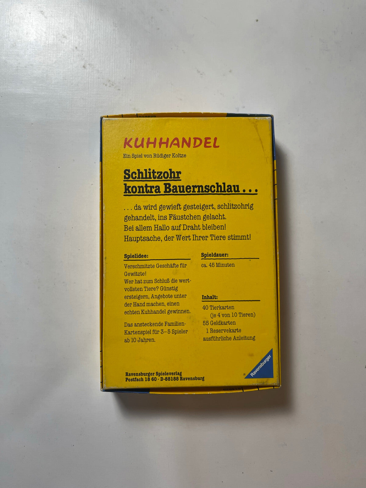 KUHHANDEL RAVENSBURGER Kartenspiel Spiel VON RÜDIGER KOLTZE  - Vollständig - Ansicht 7