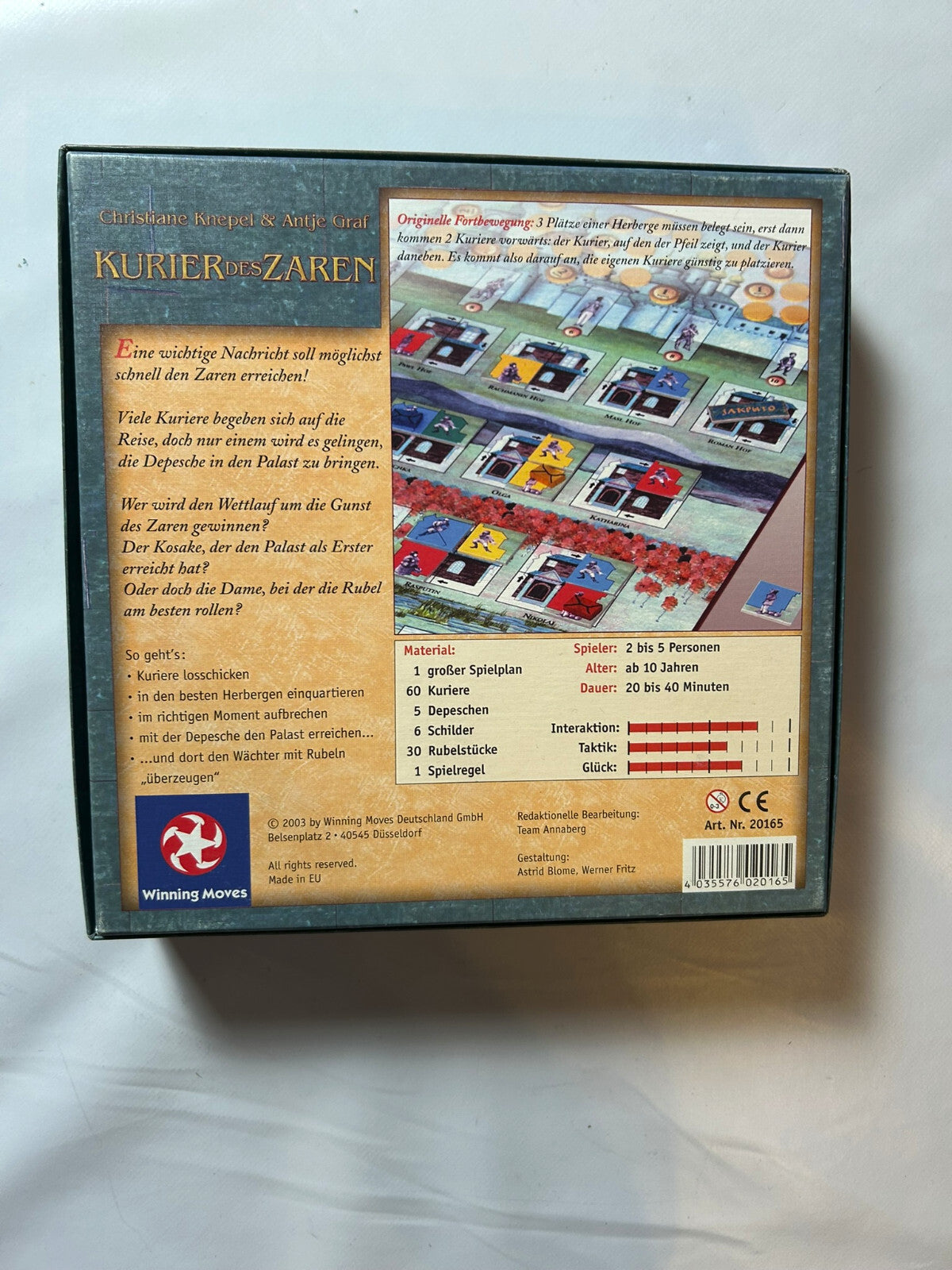 Kurier des Zaren Winning Moves 2003 Spiel Brettspiel - Unbespielt - Ansicht 7