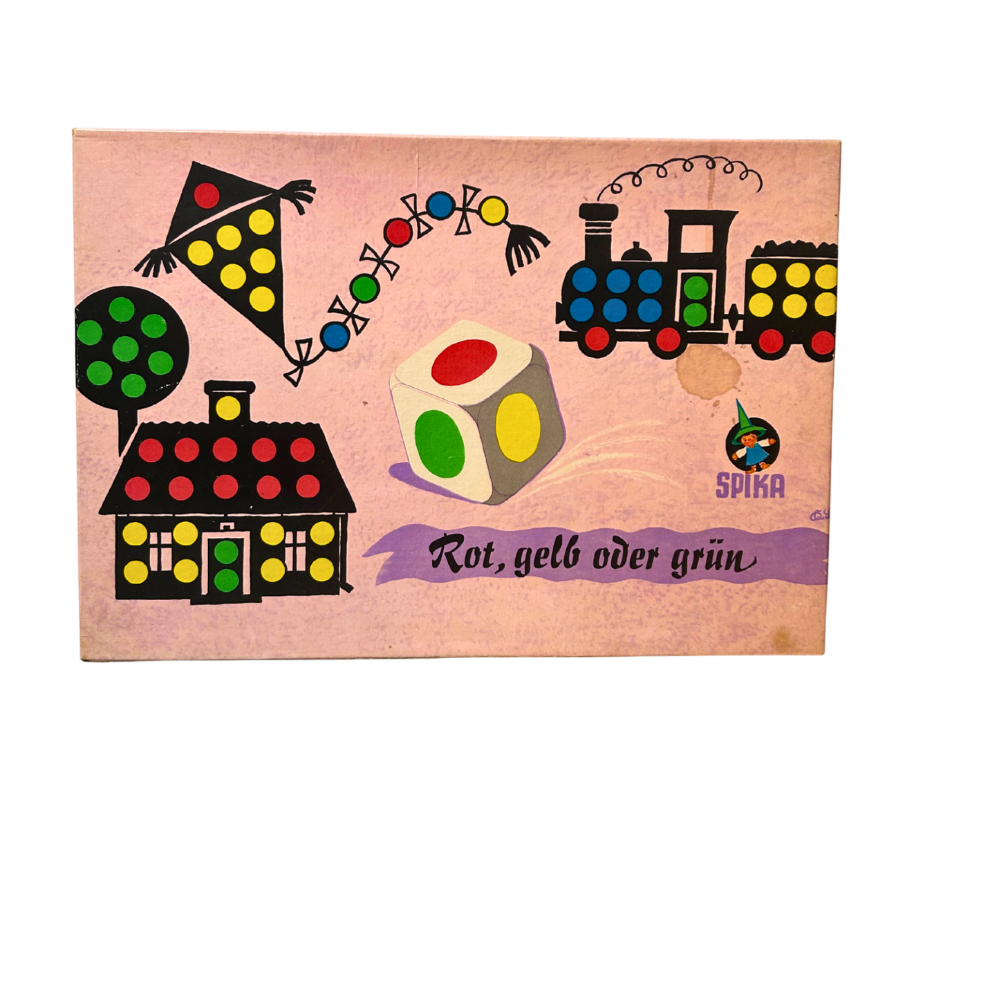 Legespiel "Rot, gelb oder grün" SPIKA DDR, ca. 1950er  Vollständig - Ansicht 1