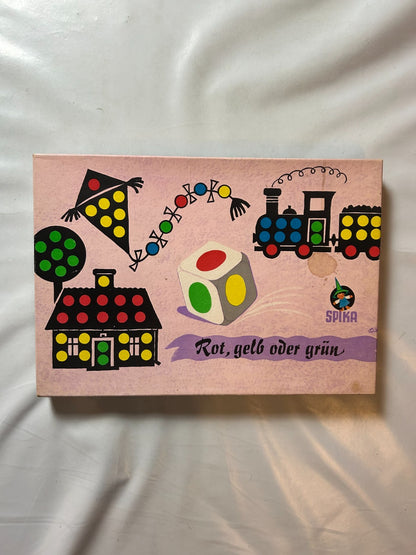 Legespiel "Rot, gelb oder grün" SPIKA DDR, ca. 1950er  Vollständig - Ansicht 2