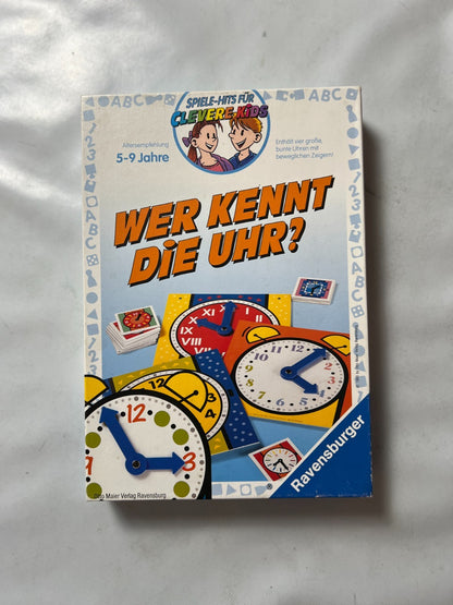 Lernspiel   Wer kennt die Uhr?  Ravensburger 1994  Vollständig - Ansicht 3