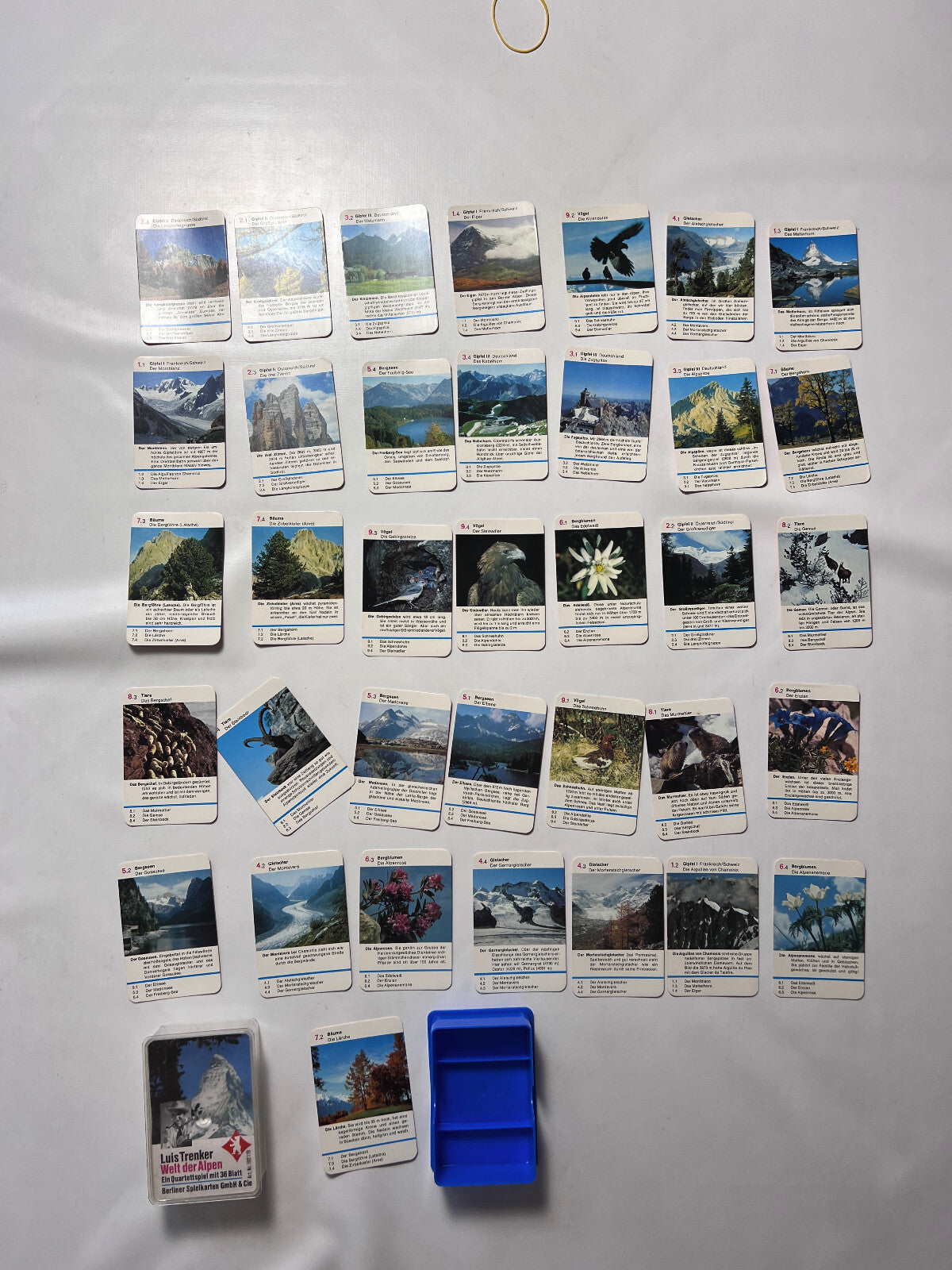 Luis Trenker - Welt der Alpen Quartett / Berliner Spielkarten 70er Jahre Vintage - Ansicht 3