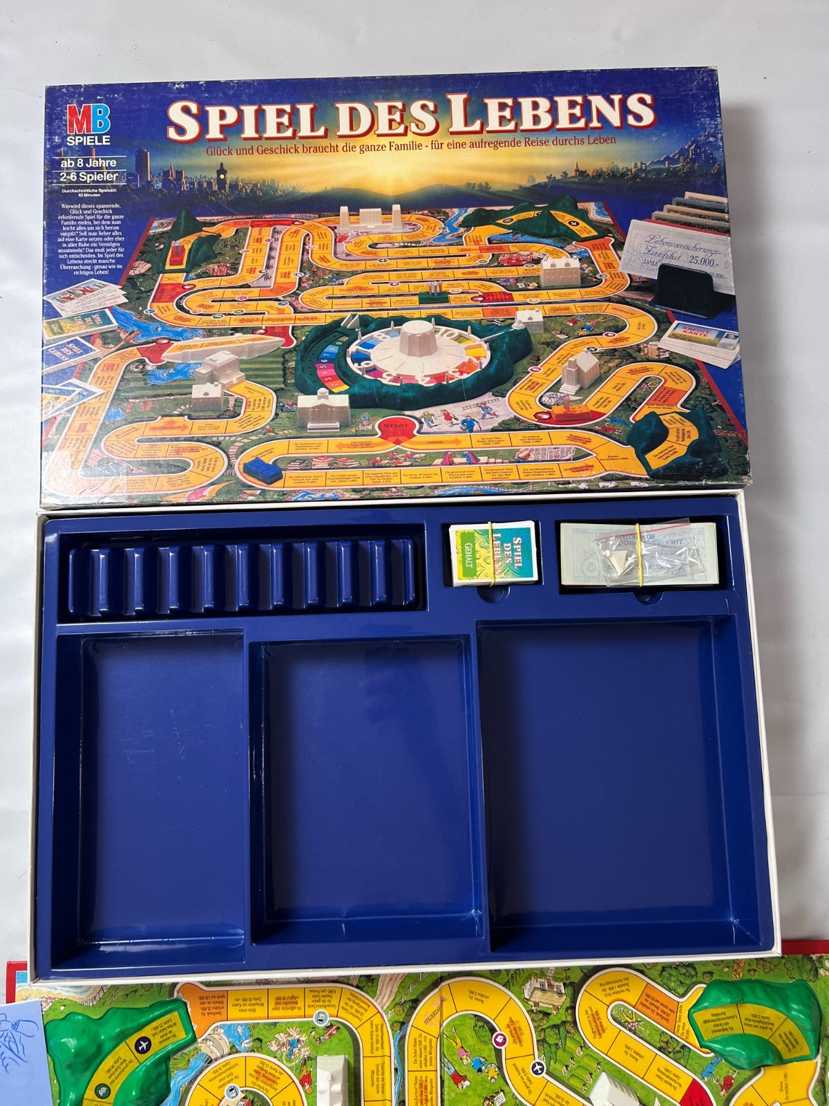 MB Spiele, Spiel des Lebens, 100 Jahre Edition, Vintage 1992, vollständig - Ansicht 4