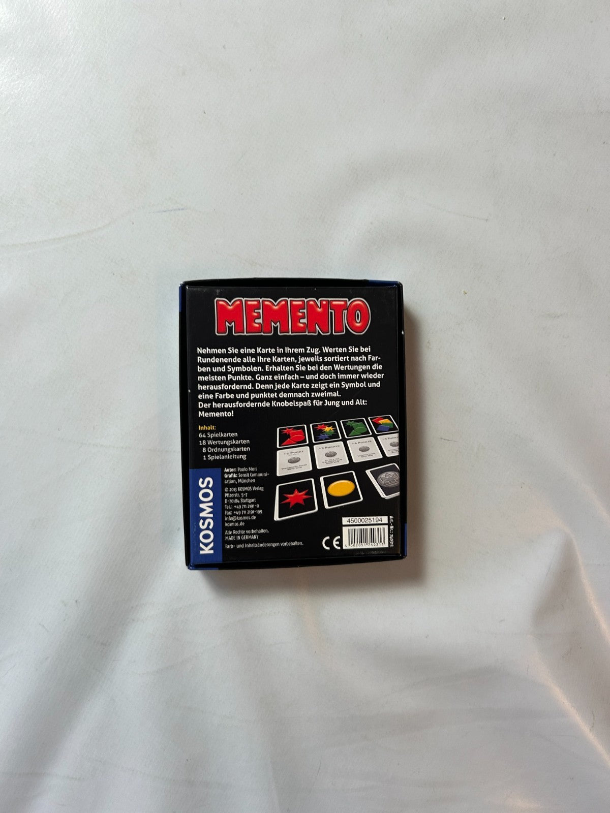 Memento Gedächtnisspiel von Paolo Mori Kosmos  Vollständig - Ansicht 9